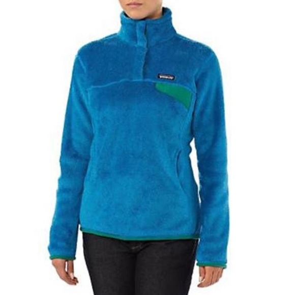 Patagonia Blue Fleece Snap Re-Tool T-Pull Woman’s Medium - Picture 9 of 13